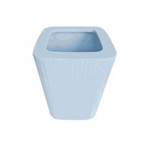 Κάδος απορριμμάτων μπάνιου πλαστικός - Light Blue - 21671