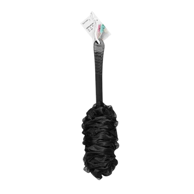 Σφουγγάρι μπάνιου δίχτυ με λαβή - Black - 26190