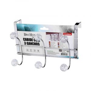 Μεταλλική κρεμάστρα πόρτας 3 θέσεων - 57613