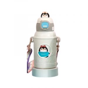 Παιδικό παγούρι-θερμός με καλαμάκι - 500ml - 219422 - White