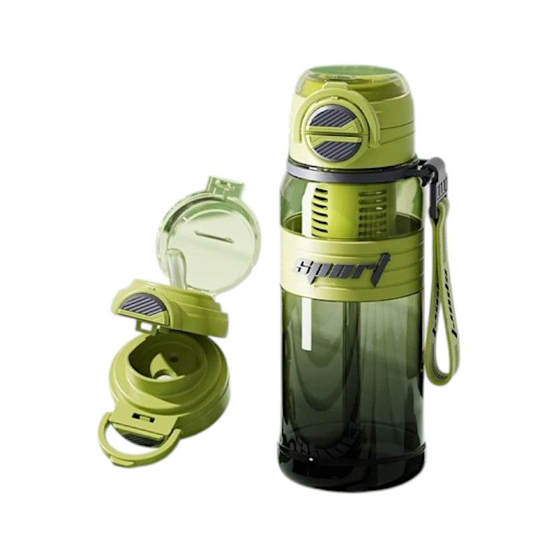 Φορητό παγούρι πλαστικό - 800ml - 616298 - Green