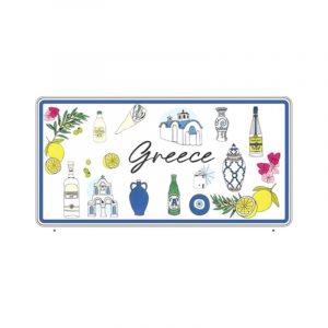 Μεταλλική πινακίδα Souvenir - 12pcs - Greece - 15x30cm - 181045