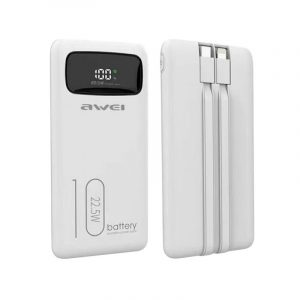 Powerbank - 10.000mah -  P168K - 22.5W - AWEI - 002905 - White