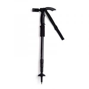 Τηλεσκοπικό μπαστούνι ορειβασίας με φακό - Μπατόν -138339 - Black