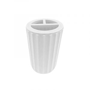 Θήκες οδοντόβουρτσας πλαστικές σε σετ 5Χ - White - 21524