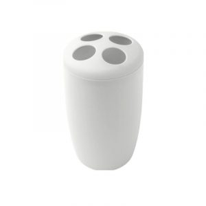 Θήκες οδοντόβουρτσας πλαστικές σε σετ 5Χ - White - 21542