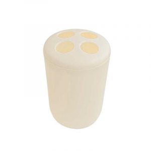 Θήκες οδοντόβουρτσας πλαστικές σε σετ 5Χ - Beige - 21578