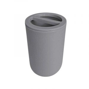 Θήκες οδοντόβουρτσας πλαστικές σε σετ 5Χ - Grey - 21608