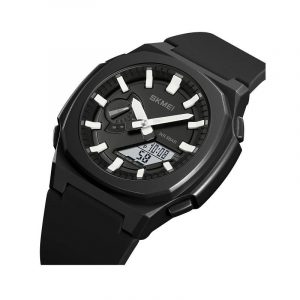 Ψηφιακό/αναλογικό ρολόι χειρός – Skmei - 2091 - White/White screen