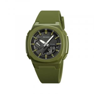 Ψηφιακό/αναλογικό ρολόι χειρός – Skmei - 2091 - Green/Black screen