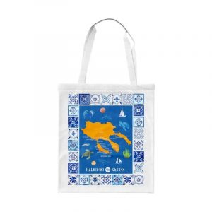 Υφασμάτινη τουριστική τσάντα καμβάς - Chalkidiki - 40x35cm - 221073