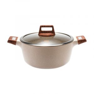 Κατσαρόλα αντικολλητική με καπάκι - 4.4L - CA005-B24-Beige - DSP - 567385