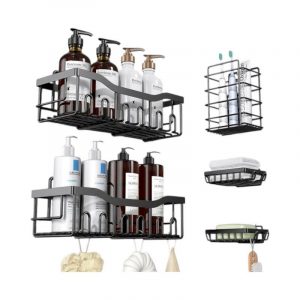 Επιτοίχια ράφια μπάνιου σε σετ 5Χ - 7510-5 - 718578