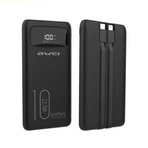 Powerbank - 10.000mah -  P168K - 22.5W - AWEI - 002448 - Black