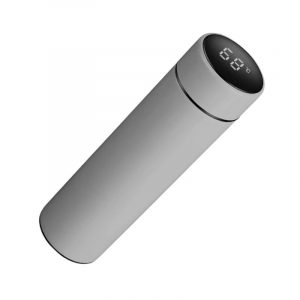 Φορητό παγούρι-θερμός με ψηφιακό θερμόμετρο - 500ml - 954101 - Grey