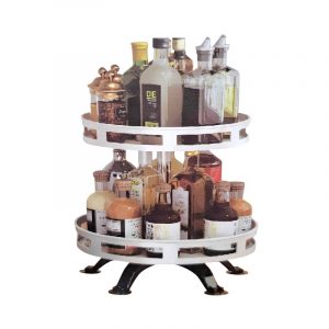 Ραφιέρα οργάνωσης κουζίνας περιστρεφόμενη διώροφη - 11902 - 114005 - White