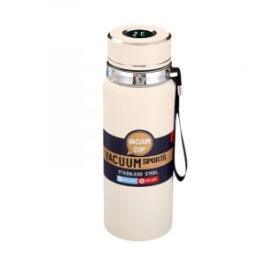 Φορητό παγούρι-θερμός με ψηφιακό θερμόμετρο - 600ml - 168440 - White