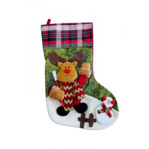 Χριστουγεννιάτικη διακοσμητική κάλτσα κρεμαστή - 30x47cm - 212191