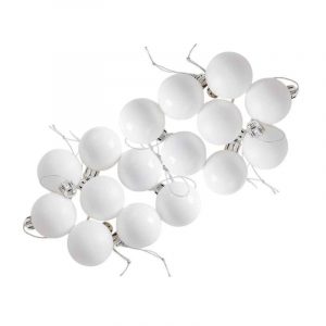 Σετ Χριστουγεννιάτικες μπάλες - 8cm - 12pcs - 326055 - White