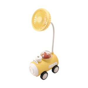 Επαναφορτιζόμενος ανεμιστήρας Αυτοκινητάκι με ξύστρα και φωτάκι νυκτός - MU339A - 033190 - Yellow