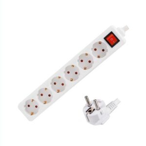 Πολύπριζο 6 θέσεων Σούκο με διακόπτη - ST-NGB06S - 3m - 061137