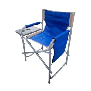 Πτυσσόμενη καρέκλα camping με ενσωματωμένο τραπεζάκι - 1806 - 170129 - Blue