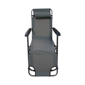 Πτυσσόμενη καρέκλα - ξαπλώστρα παραλίας - 1236 - 270942 - Grey