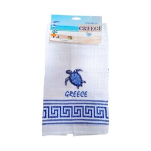 Πετσέτα ποτηρόπανο Souvenir με κέντημα - Σετ 12pcs - Greece - 416044