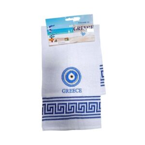 Πετσέτα ποτηρόπανο Souvenir με κέντημα - Σετ 12pcs - Greece - 416181