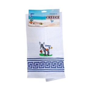 Πετσέτα ποτηρόπανο Souvenir με κέντημα - Σετ 12pcs - Greece - 416273