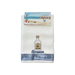 Πετσέτα ποτηρόπανο Souvenir με κέντημα - Σετ 12pcs - Greece - 416419