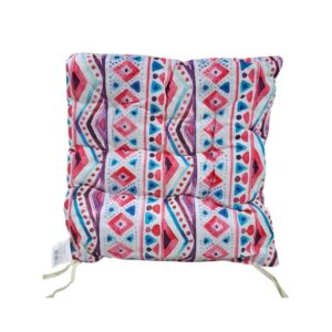 Μαξιλάρι καρέκλας - 40x40cm - 720187 - White/Pink/Purple