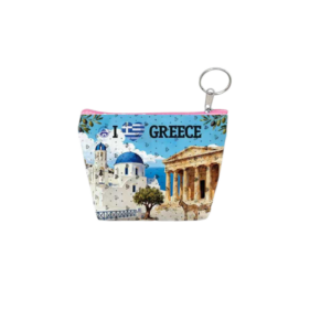 Πορτοφόλι Souvenir μπρελόκ mini - Σετ 10pcs - PVC - Greece - 11*7*4cm - 871817