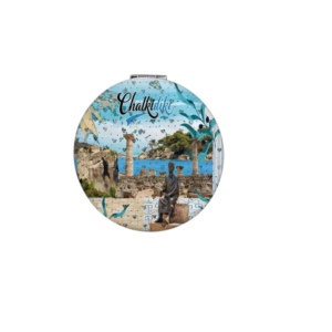 Καθρέπτης τσέπης Souvenir - Σετ 12pcs - Chalkidiki - 7*7*3cm - 871843